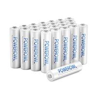 POWEROWL AAA Rechargeable Batteries 24 Pack, High Capacity 1000mAh 1.2V NiMH Triple A Battery, Low Self Discharge