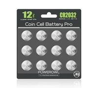 POWEROWL - CR2032 Batteries 3V Lithium 12 Pack, High Capacity 2032 DL2032 ECR2032 CR 2032 Button Cell Battery