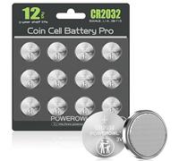 POWEROWL - CR2032 Batteries 3V Lithium 12 Pack, High Capacity 2032 DL2032 ECR2032 CR 2032 Button Cell Battery