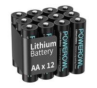 POWEROWL - Lithium AA Battery, 12 Pack Double A Lithium Batteries 1.5V 3400mAh (Not Rechargeable)