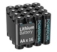 POWEROWL Lithium AA Battery - Pack of 16, 3400mAh 1.5V Double A Battery, High Capacity Long Lasting (Don’t Recharge)