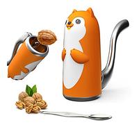 POWEROY Nutcrackers for Nuts, Cartoon Squirrel Design, Made of Alloy, Nut Cracker Pecan Walnut Plier is Suitable for Cracking Almonds, Pecans and other Nuts.Yellow