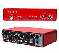 Powerpak AI-06 2 Channel Audio Interface | 24-bit/192kHz High Fidelity Recording, 48V Phantom Power Support | XLR/MIC/LINE inputs | Plug and Play-No Drivers for Recording, Podcaster