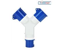Powerpart Caravan Mains 2 Way Electric Hook-Up Splitter To Run Two Leads PO126