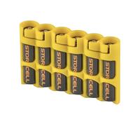 PowerPax 6 AAA Battery Caddy - Caution Yellow