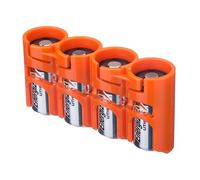 Powerpax Rayovac Étui pour piles CR123 Lot de 4 Orange