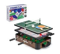 Power Play TY6155 Powerplay 3 in 1 Top Games, Mini Football, Hockey and Table Tennis