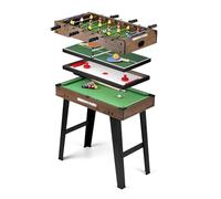 PowerPlay 4-in-1 Multi-Sports Game Table Set, Indoor Family Games, Table Football, Pool Table, Table Tennis and Table Hockey, for Kids and Adults