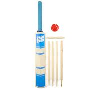 PowerPlay BG888 Deluxe Cricket Set with Cricket Bat, Ball, 4 Stumps, Bails and Bag, Size 3 Bat