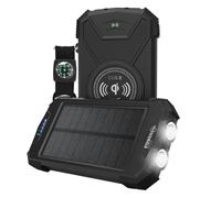 POWERplus Beluga 10000 mAh Heavy Duty Solar Powerbank, Wireless & USB C Charging