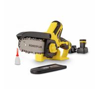 Powerplus POWXG1045-12V Cordless Chainsaw, Includes 12V Battery and Charger, Small Electric Saw with 100 mm Blade for One-Hand Operation, Garden Tools for Easy Gardening