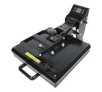 PowerPress Industrial-Quality Digital Sublimation Heat Press Machine for T Shirt, 15x15 Inch, Black, Metal, 1 Year Warranty