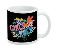 Powerpuff Girls Rock Trio Ceramic Coffee Mug, Novelty Gift Mugs for Coffee, Tea and Hot Drinks, 11oz, White