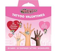 Powerpuff Girls Temporary Tattoo Valentines: School Valentines