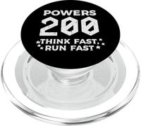 Powers 200 Think Run Fast Funny Saying Humor Men Women Kids PopSockets PopGrip for MagSafe