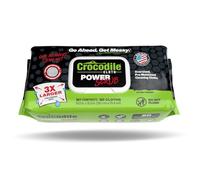 PowerScrub by Crocodile Cloth - 80 Textured Cloths, 10in X 15in. Large, Moist, Absorbent & Disposable Cleaning Cloths. Safe on Skin and Multiple Surfaces - Tools, Wood, Plastic, Metals
