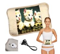 Powersell - Electric Hot Water Bottle | Plush Lining for Softness | Long-Lasting Heat up to 5 Hours | Easy Electric Charging | Suitable for Winter Use, Plush Toy
