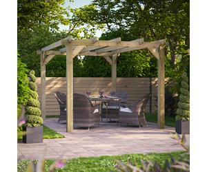 Powersheds 10x14 Wooden Pergola - Pressure Treated 3.0m x 4.2m