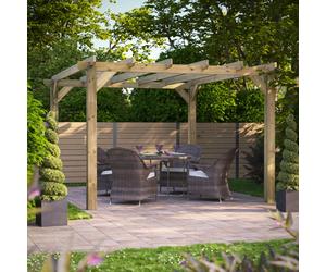 Powersheds 12x14 Wooden Pergola - Pressure Treated 3.6m x 4.2m