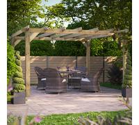 Powersheds 14x14 Wooden Pergola - Pressure Treated 4.2m x 4.2m