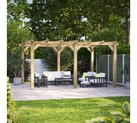Powersheds 16x12 Wooden Pergola - Pressure Treated 4.8m x 3.6m