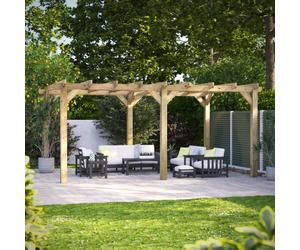 Powersheds 18x12 Wooden Pergola - Pressure Treated 5.4m x 3.6m