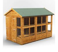 Powersheds Apex 10' x 6' Double Door Potting Shed, Brown