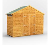 Power 4x10 Security Apex Double Door Shed