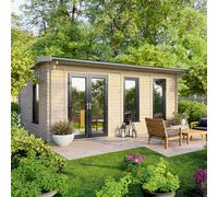 Powersheds Apex Roof Log Cabin 18ft x 10ft, 44mm Anthracite Grey Timber