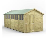 Power 20x8 Premium Apex Double Door Garden Shed