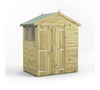 Power 4x6 Premium Apex Double Door Garden Shed