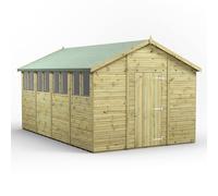 Powersheds Apex Roof Premium Garden Shed 16'x10'