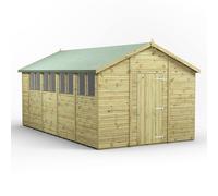 Power 18x10 Premium Apex Garden Shed