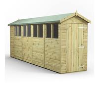 Powersheds Apex Roof Premium Single Door Garden Shed 18ft x 4ft