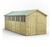 Powersheds Apex Roof Premium Single Door Garden Shed 20ft x 8ft