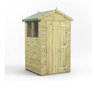 Power 4x4 Premium Apex Garden Shed, Green