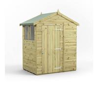 Power 4x6 Premium Apex Garden Shed, Green