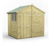 Powersheds Apex Roof Premium Single Door Garden Shed 6ft x 8ft