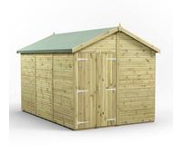 Power 12x8 Premium Apex Windowless Double Door Garden Shed