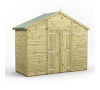 Power 4x10 Premium Apex Windowless Double Door Garden Shed