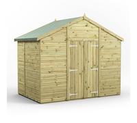 Powersheds Apex Roof Premium Windowless Double Door Garden Shed 6'x10'