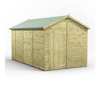 Power 14x8 Premium Apex Windowless Garden Shed