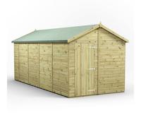 Power 18x8 Premium Apex Windowless Garden Shed