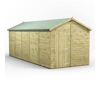 Power 20x8 Premium Apex Windowless Garden Shed