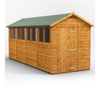 Power Apex 16' x 6' Garden Shed, Brown