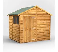 Power 6x8 Overlap Apex Shed, Brown