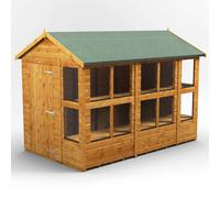 Powersheds Apex Roof Single Door Potting Shed 10ft x 6ft - Golden Brown