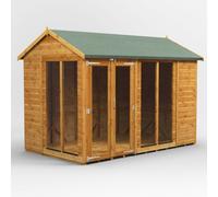 Power Apex Roof Summerhouse 10'x6' Golden Brown