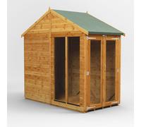 Powersheds Apex Roof Summerhouse 4ft x 8ft - Golden Brown