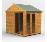 Power Apex Roof Summerhouse 6'x8' Golden Brown